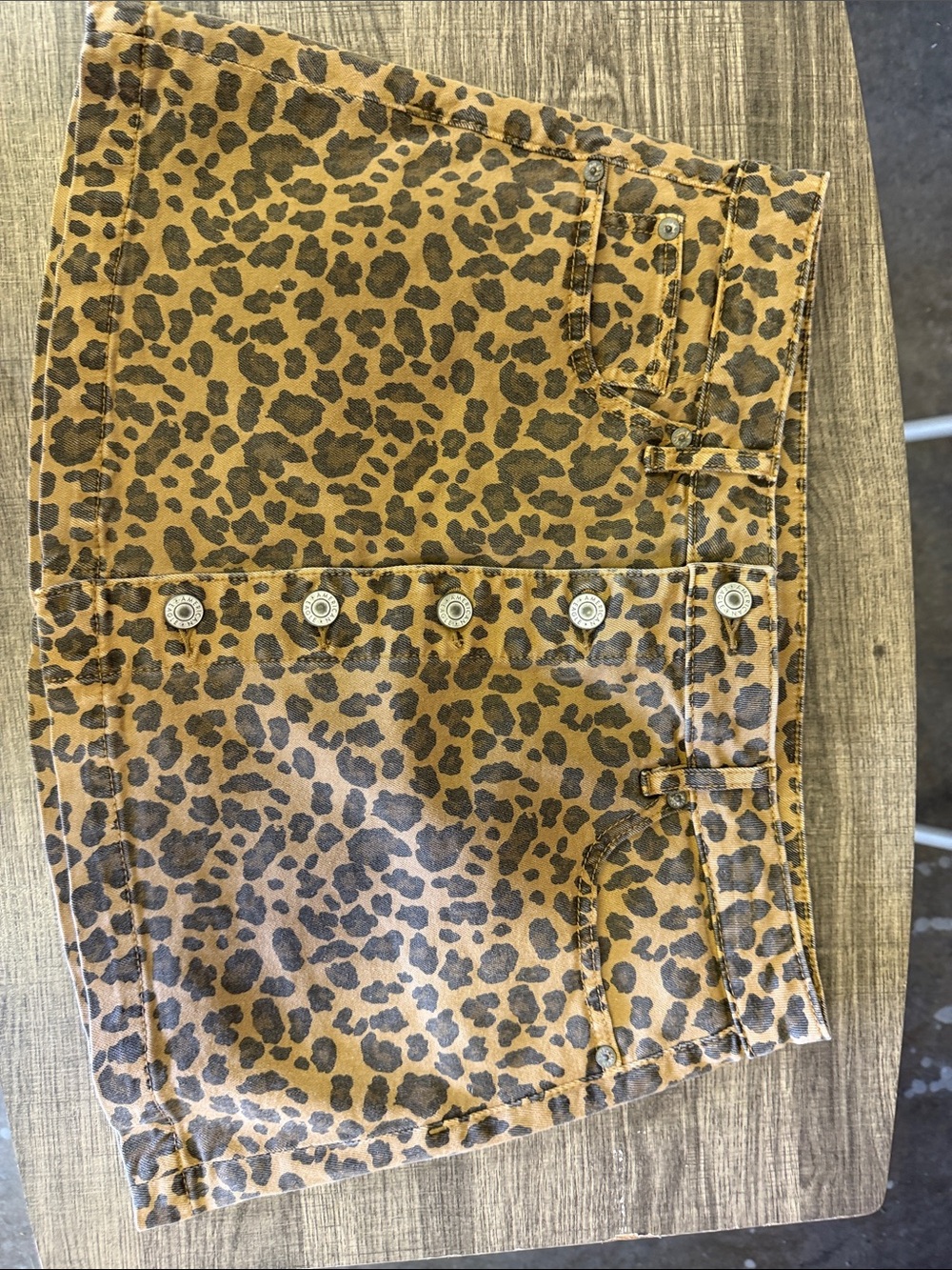 American Eagle Denim animal print skirt